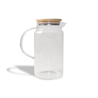 JARRA DE VIDRO COM TAMPA DE BAMBU 1,2L - OIKOS