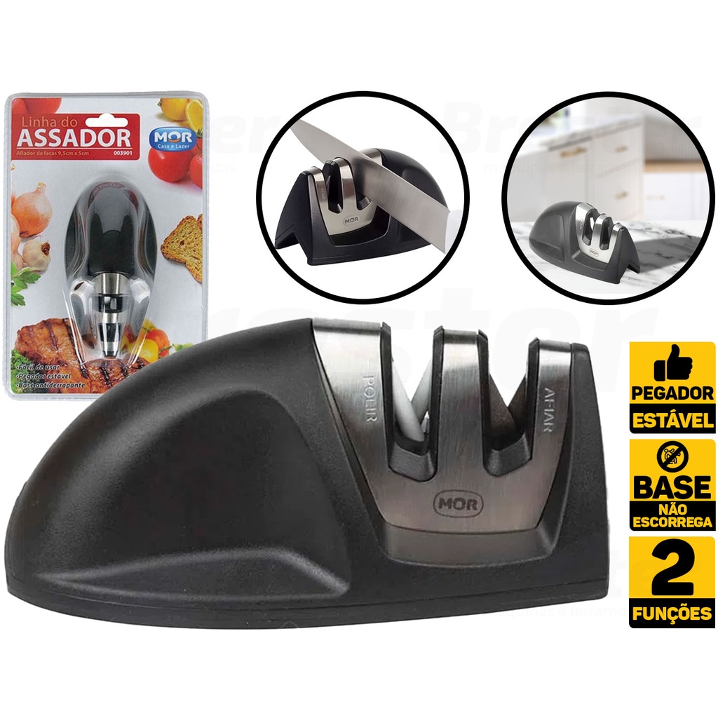 Afiador, Amolador De Facas 9,5cm X 5cm Linha Do Assado - Mor 003901 em Oferta na Shopee