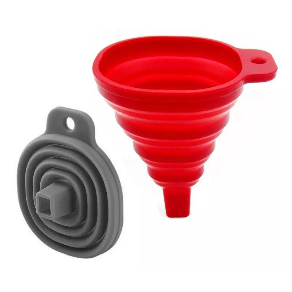 Funil Retrátil Silicone Dobrável Flexível Cozinha Utilidades