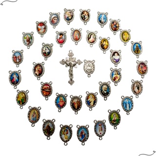 25 Crucifixos + 25 Entremeios Resinados Uma Face Para Terço Prata/ Níquel Promoção em Oferta na Shopee
