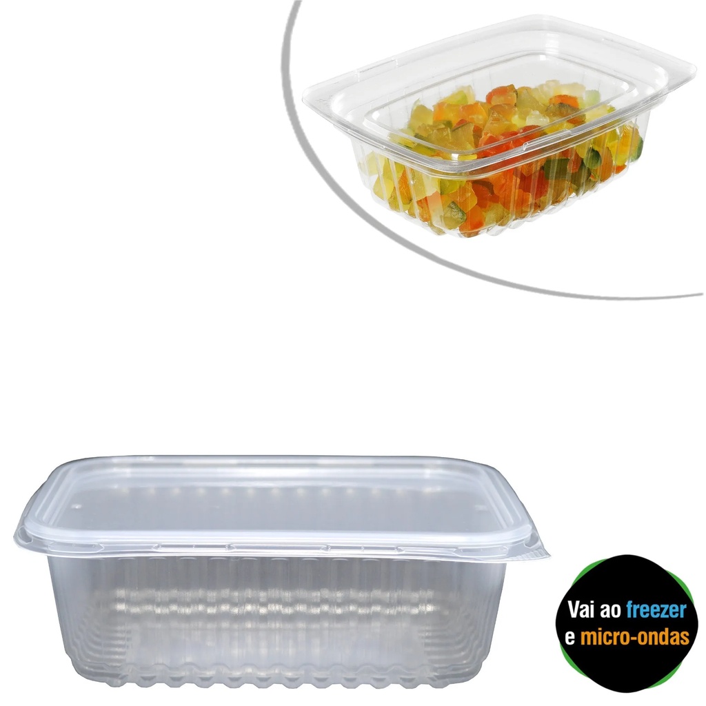 Caixa Pote Retangular Prafesta com Tampa 250ml com 144 unidades