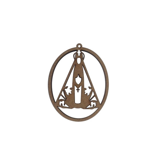 Chaveiro Nossa Senhora Corte 6x4,7cm Corte a Laser MDF Para Montagem de Chaveiro Modelo 133