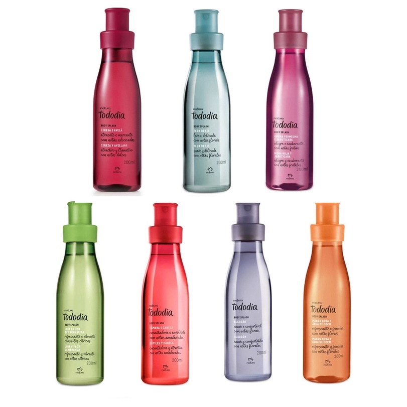 Body Splash Colônia Tododia Natura - 200ml - ameixa e flor de baunilha, macadãmia, algodão, manga rosa e água de coco.