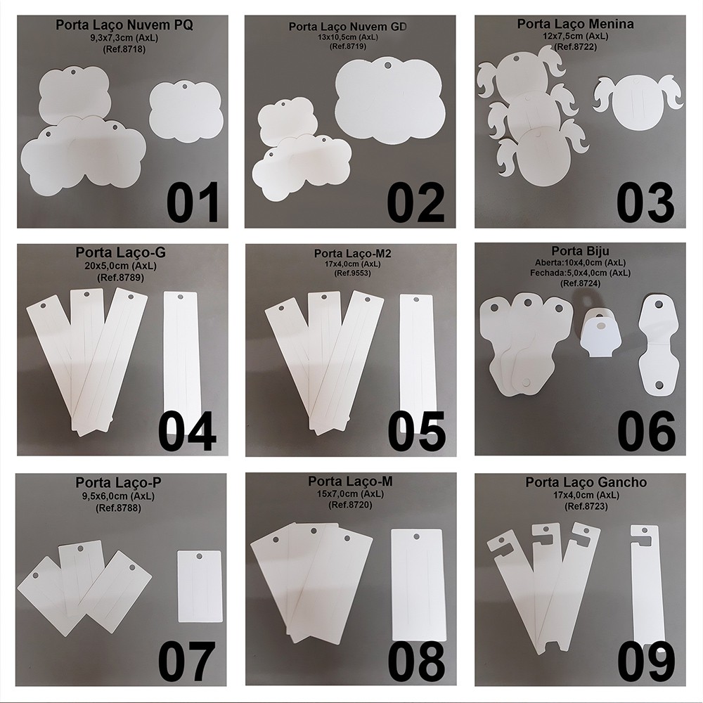 Tag Porta Laço Papel 50und BRANCA - em Oferta na Shopee