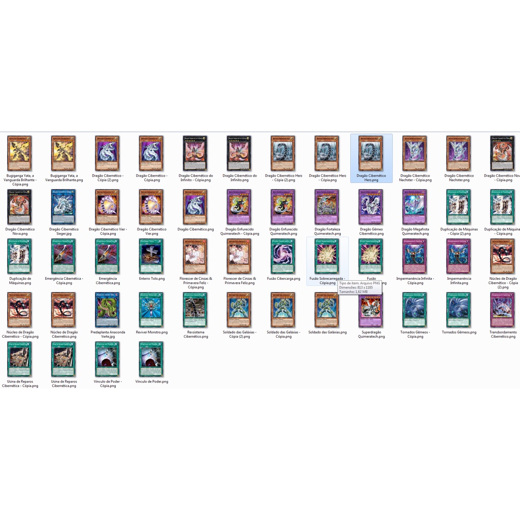 Cartas Yugioh - Deck Dragão Cibernetico FUSÂO 52 cartas ORICA TCG Yu-Gi-Oh