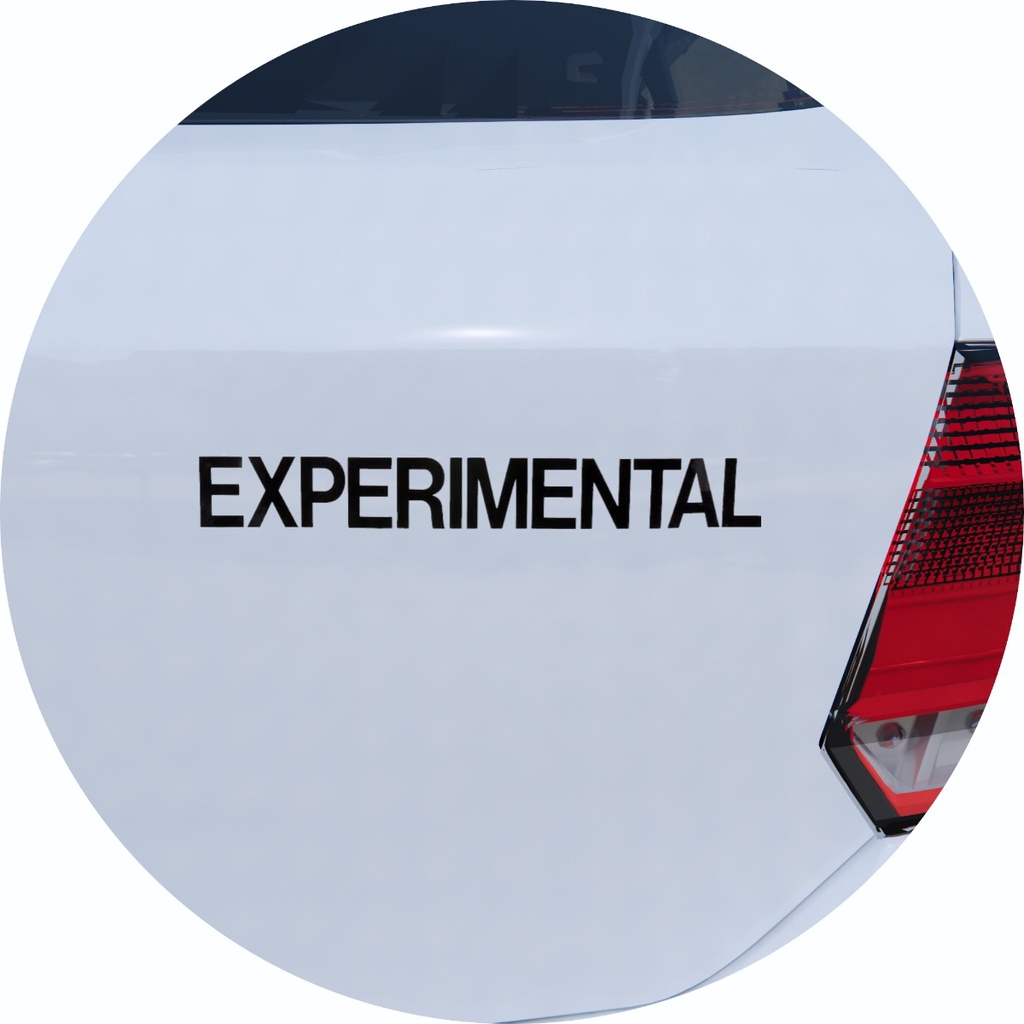 Adesivo de Carro Experimental Projeto Teste