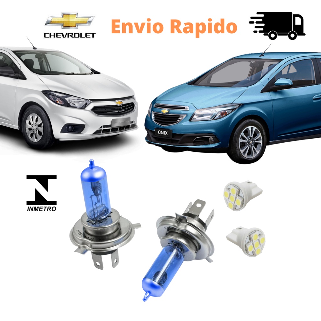 Par Lampada Farol GM Onix 2013 2014 2015 2016 2017 Super Branca
