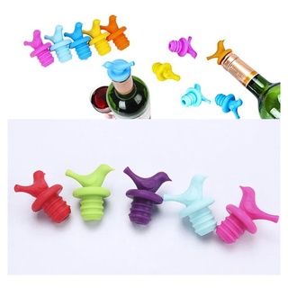 Kit Com 4 Tampas Pássaro De Silicone Garrafa De Vinho