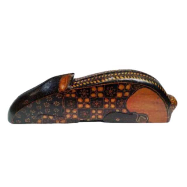 Brinquedo Tradicional DAKON CONGKLAK Dobrável BATIK Madeira RAT Modelo Recheio De Casca Gratuita 60x13x3 cm