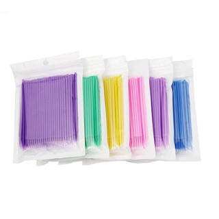 Microbrush Fino P/ Alongamento E Permanente De Cílios Saquinho c/ 100
