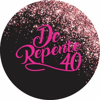 Painel Em Lona Redondo De Repente 40 Anos Pink Decoração Festa