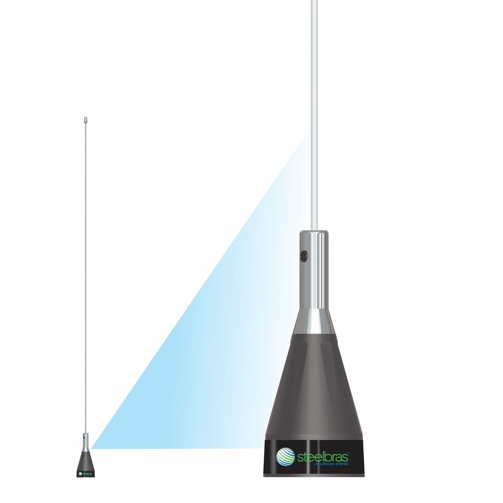 Antena Movel Vhf Steelbras 1/4 de Onda Evolution