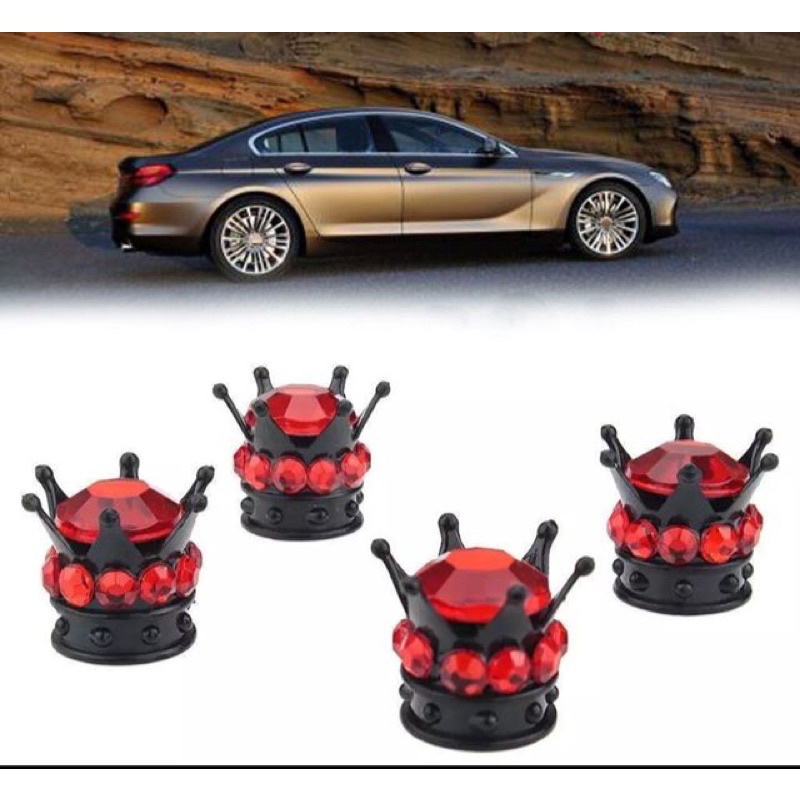 Tampa de válvula coroa diamante pneu carro moto bicicleta caminhão caminhonete automóvel pito