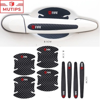 4/8pcs Adesivo Protetor De Porta Do Carro De Fibra De Carbono Para Fiat Uno Toro 500 Bravo Punto Palio Argo Stilo Strada Mobi