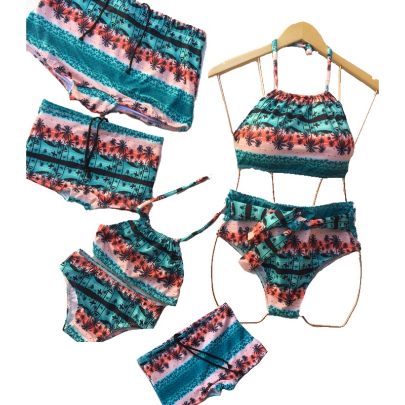 Kit Familia 5 Peças - 2 Biquinis 3 Sungas - Moda Praia