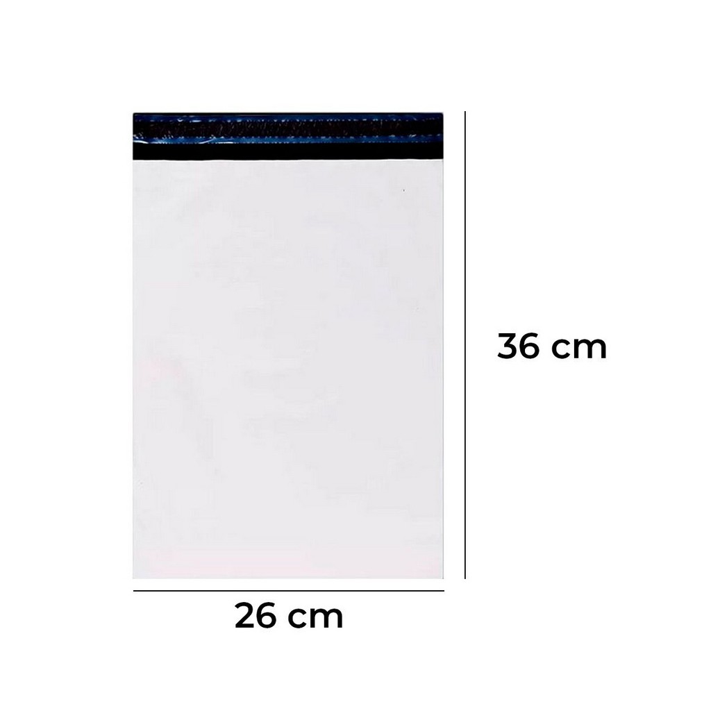 25 x Envelope de Segurança 26X36 Branco Embalagem Sedex Correio