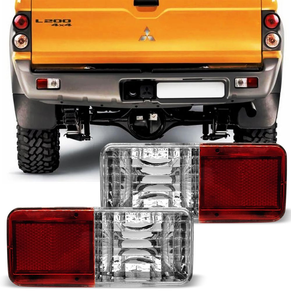 Par Lanterna Traseira Ré L200 Outdoor 2006 A 2012 L200 Hpe 2004 A 2012