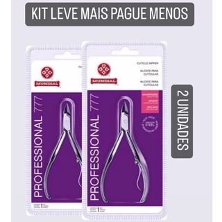 kit 2 alicates mundial 777 INOX PROFISSINAL ORIGINAL manicure unha