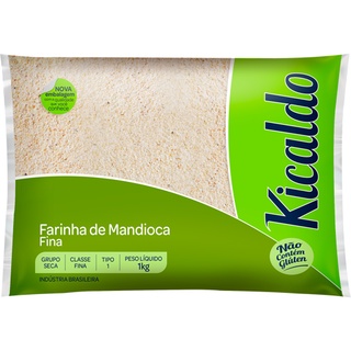 Farinha de Mandioca Fina 1kg SEM GLÚTEN - Kicaldo