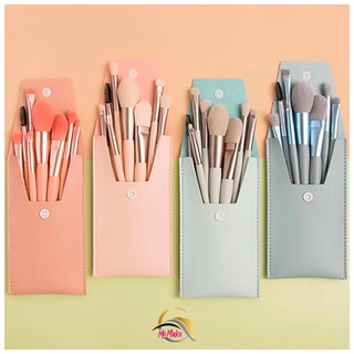 Conjunto De Pincéis De Maquiagem com estojo couro Para Viagem