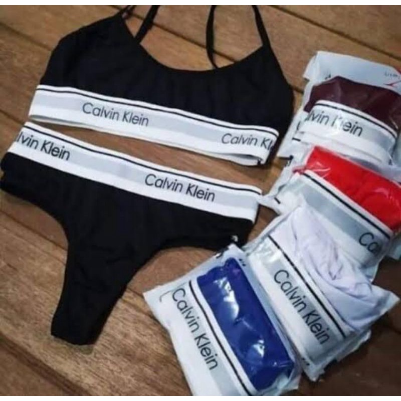 Conjunto Calvin Klein Lingerie Feminina Calvin Klein Nunca Usado