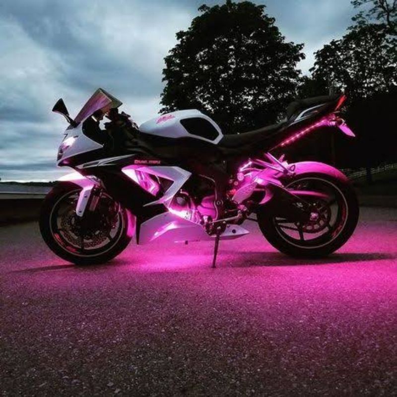 Fita de led rosa 5050 10cm 12v flexível adesiva iluminação de carenagem de moto iluminação de tapete de carro decoração interior som carro triciclo caminhão Pc gamer gabinete computador sanca fios soldados