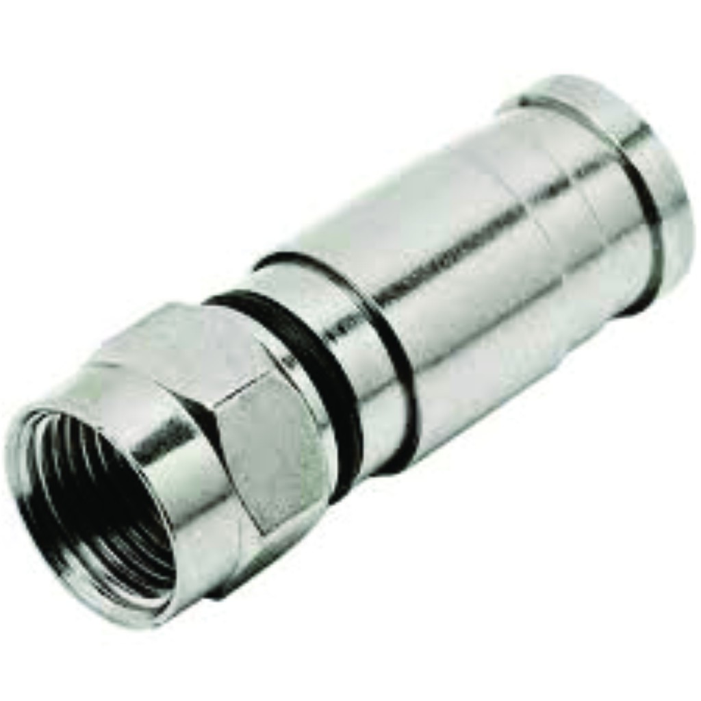 conector de compressão para cabo coaxial rj6 metal reforçado 10pçs promoção