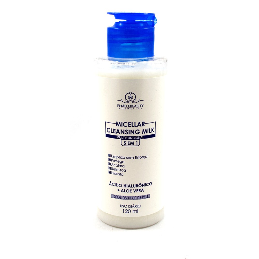 Demaquilante Micelar Cleansing Milk 5 em 1 PhálleBeauty PH0113 em Oferta na Shopee