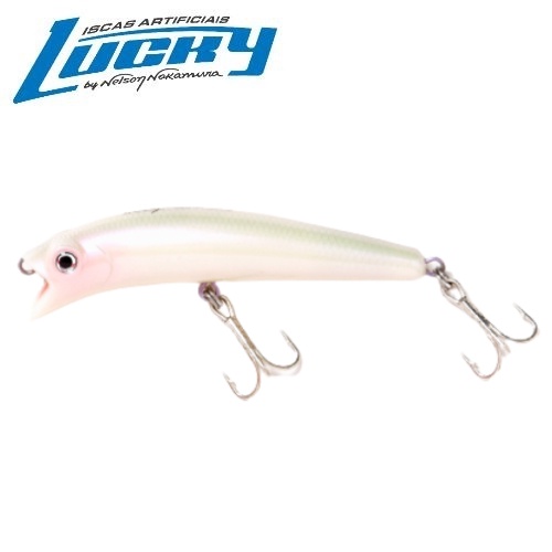 Isca Artificial Lucky by Nelson Nakamura Happy Popper - 102 Opaca Pérola