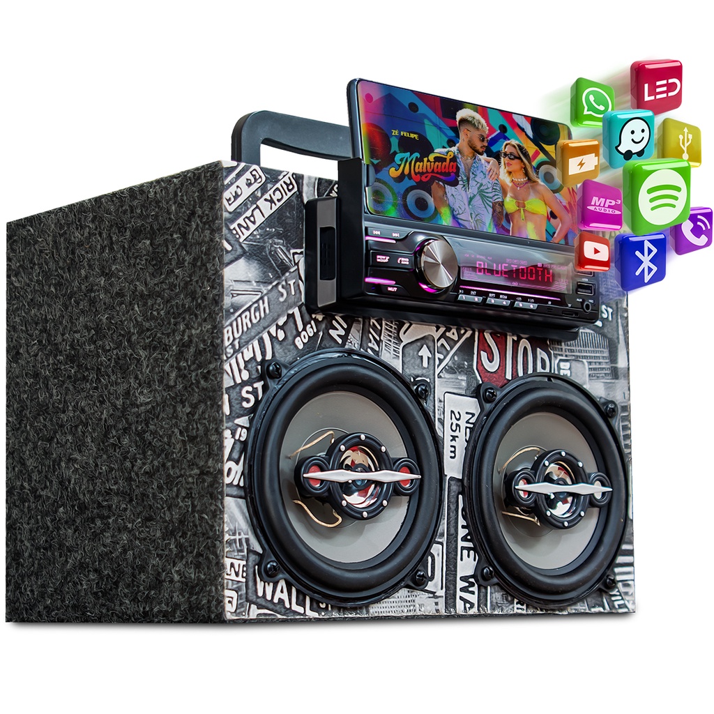 Caixa Ativa Bob Residencial De Som Corujinha Radio Bluetooh Usb Fm Usb Suporte Celular em Oferta na Shopee