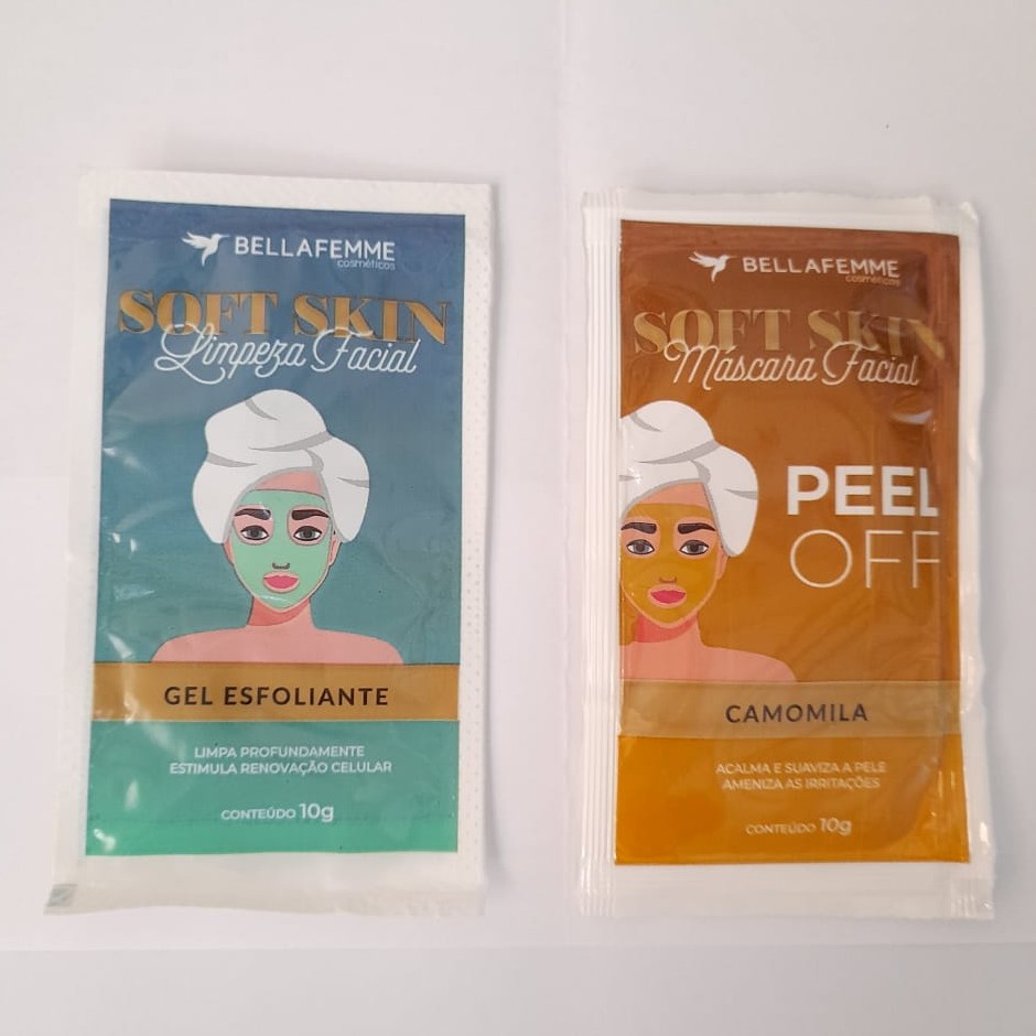 Kit Mascara Facial BellaFemme Camomila + Gel esfoliate 10g
