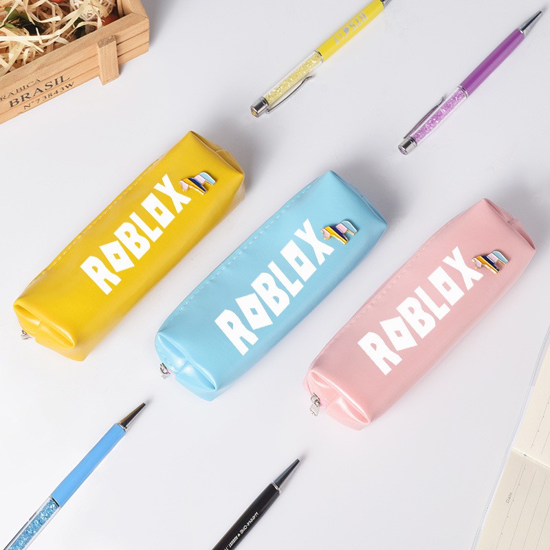 Kawaii Roblox Pencil Case Candy Color Pen Bolsa Material Escolar