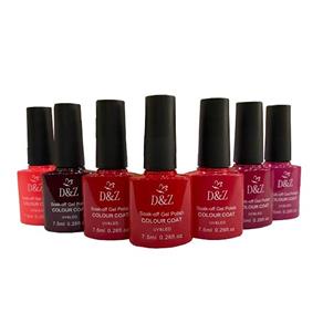 Kit 08 Esmaltes Em Gel D&z/ Lirilo/bela/KS Rosa Tons Vermelhos