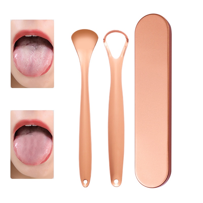 Raspador De Língua De Aço Inoxidável/Escova Metal Reutilizável E Ecológica em Oferta na Shopee
