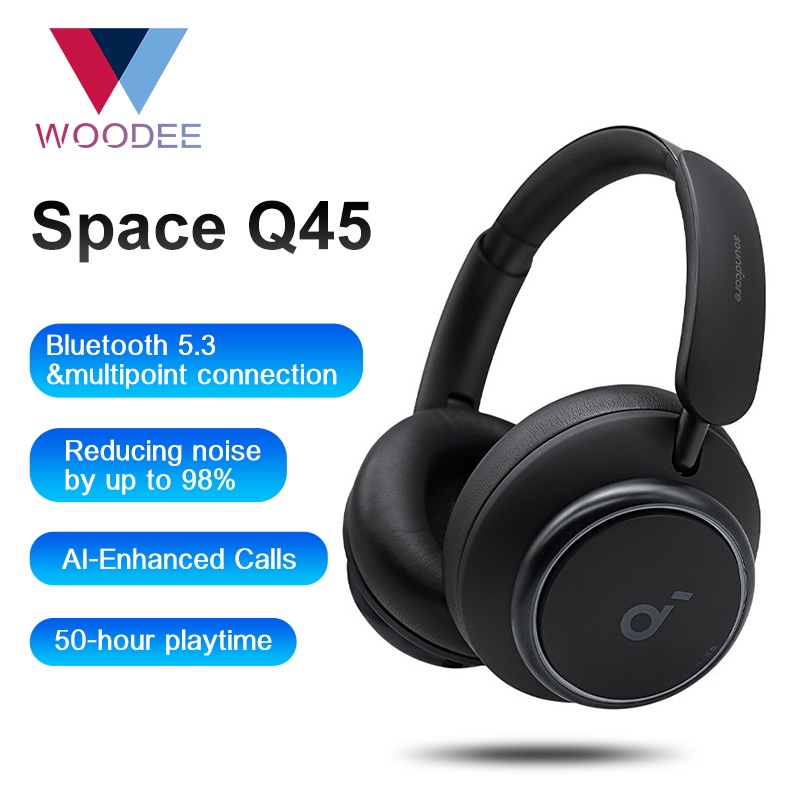 Anker Soundcore Q45 Novos Fones De Ouvido Que Cancelam O Ruído Com Bluetooth 50 Horas AUX Fone