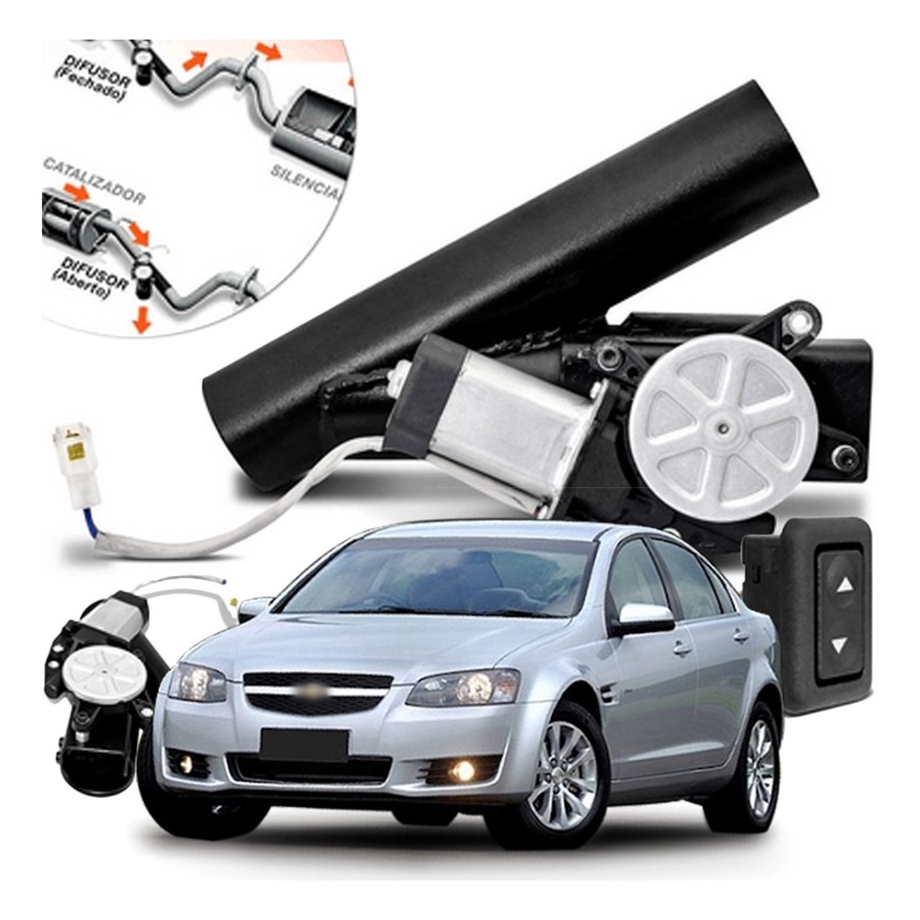 Difusor De Escapamento Preto Esportivo Chevrolet Gm Omega