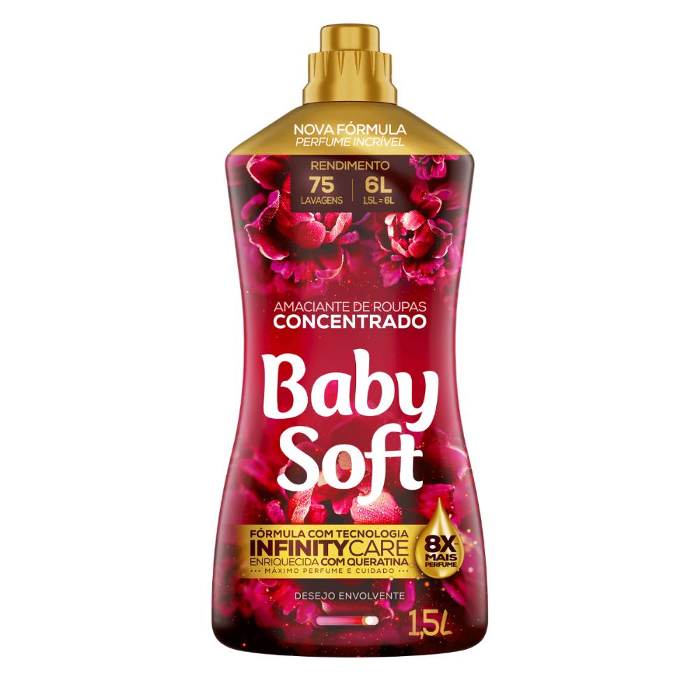 Amaciante Concentrado Baby Soft Desejo Envolvente 1,5L - Rende 75 lavagens - Home & Living