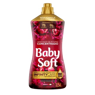 Amaciante Concentrado Baby Soft Desejo Envolvente 1,5L - Rende 75 lavagens