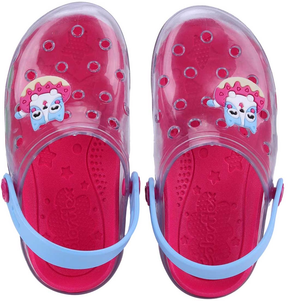 pink crocs clear