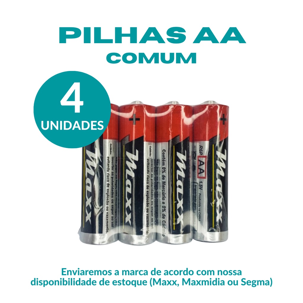 Pilha AA Comum 4 Unidades