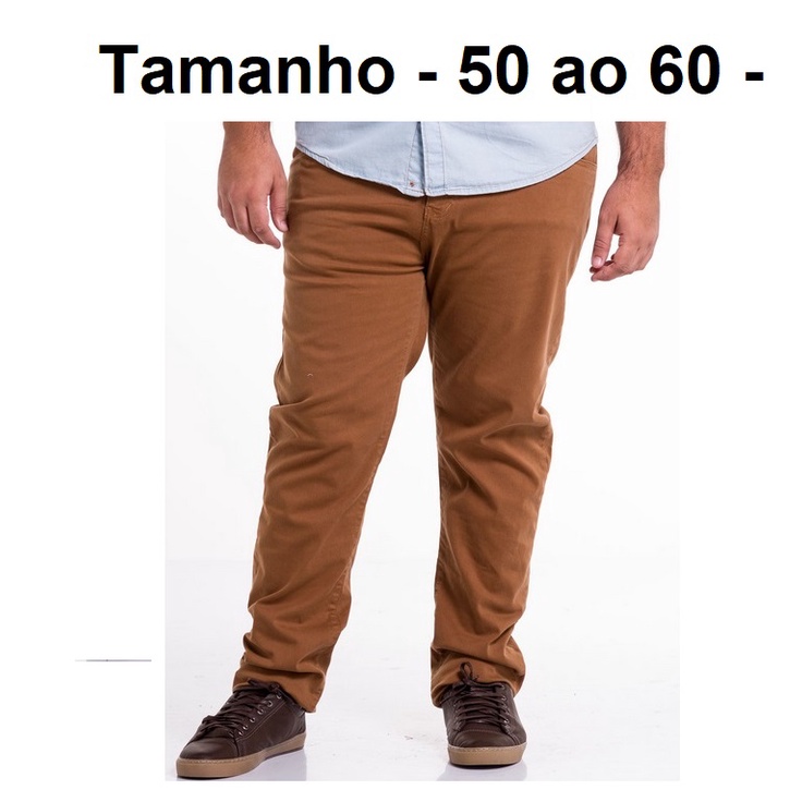 Calça Masculina Plus Size Esporte Fino Estilo Social - Sport Fino Tamanho  48 ao 52 - Escorrega o Preço