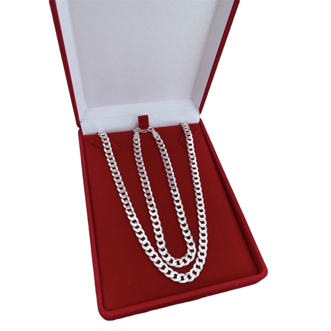 Corrente e Pulseira Masculina De Prata 925 Grumet 5mm 60, 70 ou 80cm.