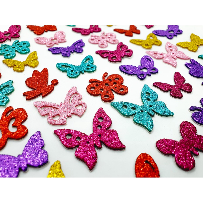 100 Adesivos Pet Coleção Borboletas Aplique Lacinho Eva PetShop Banho e Tosa em Oferta na Shopee