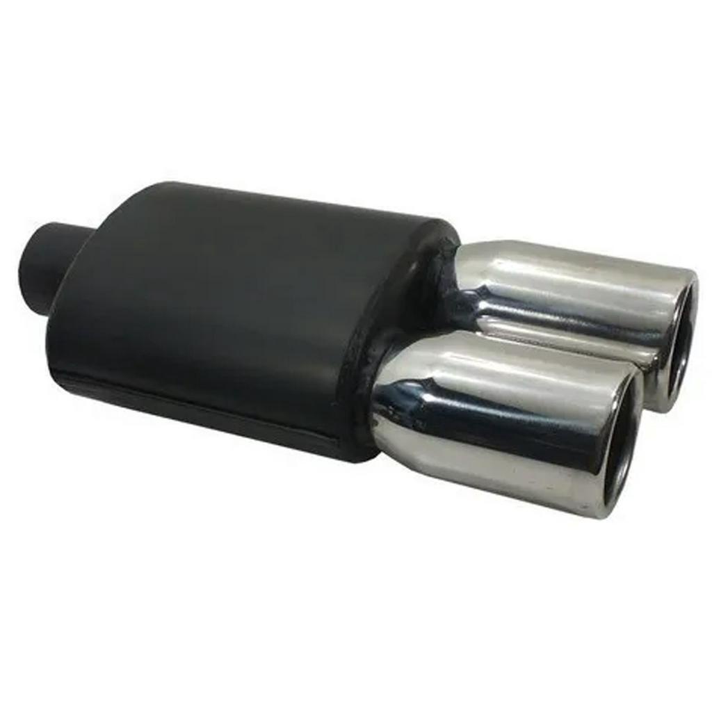 Abafador Esportivo Golf / Jetta Ponteira Dupla Inox 3,5 Pol