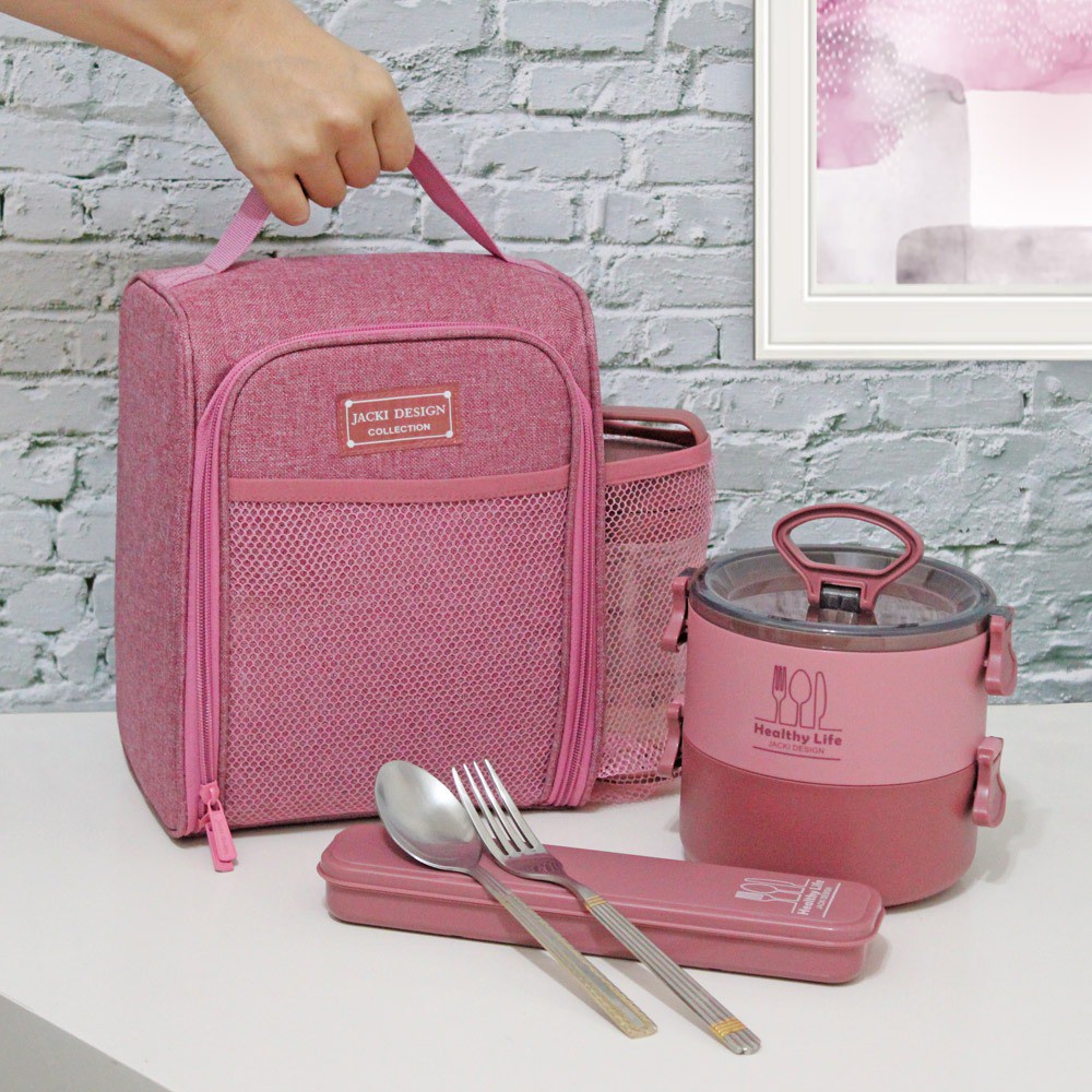 Bolsa Térmica Porta Marmita Forrada Alumínio Poliéster Espuma Estilosa Trabalho Fitness