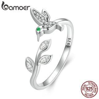 Anel Bamoer 925 Beija-Flor De Prata Bijuteria Da Moda Para Mulheres