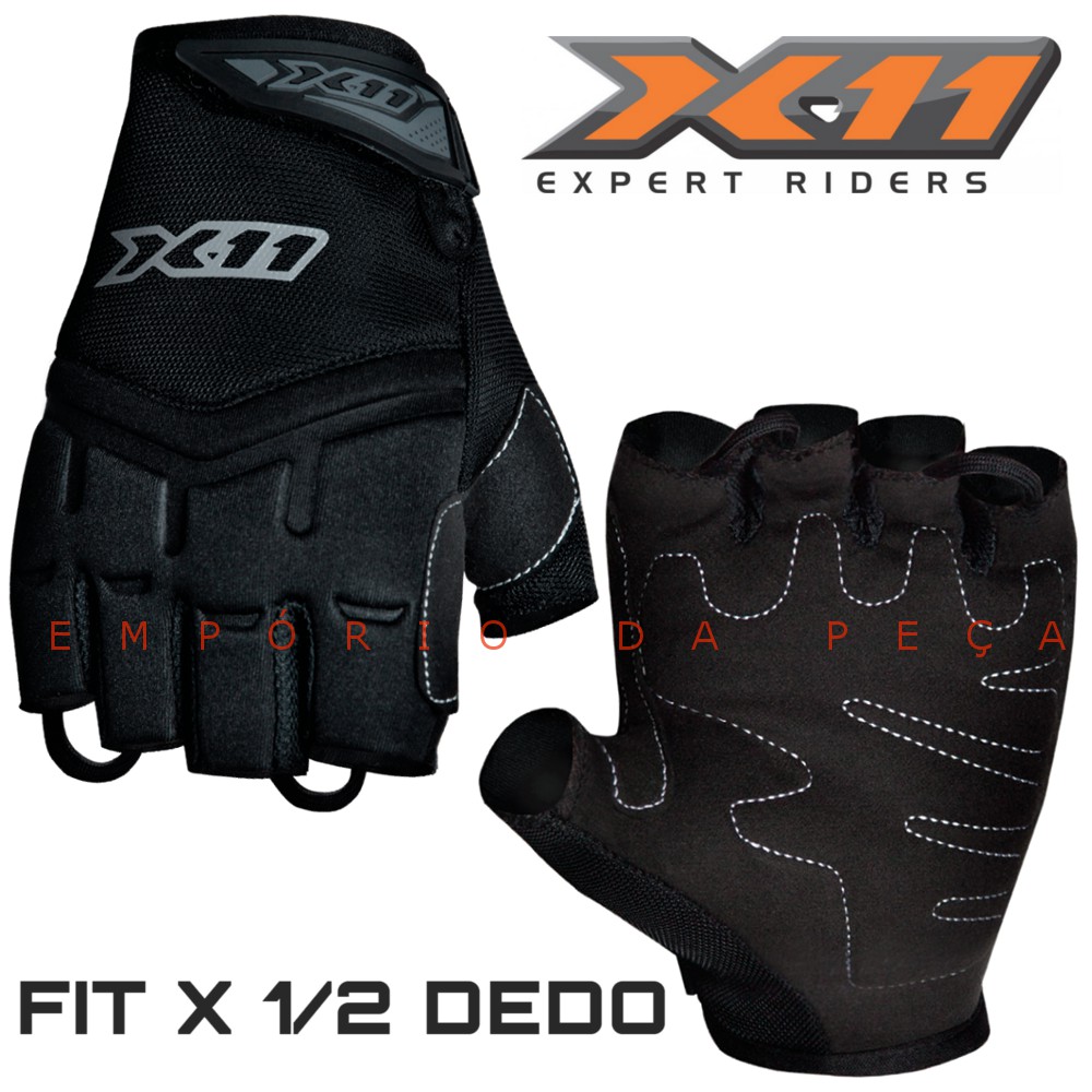 Luva Fit-X Meio Dedo Verão Moto Bike Bicicleta Original X11 em Oferta na Shopee