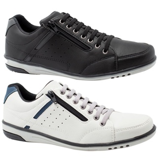 Kit 2 Dois Pares Sapatenis Star Fox Ziper E Cadarço Casual Preço Bom 750 A1 em Oferta na Shopee