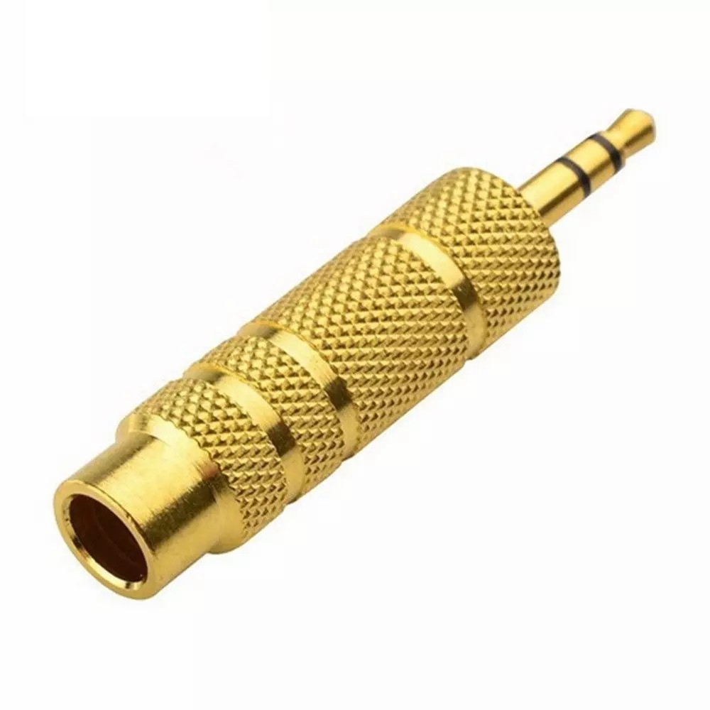 Plug Adaptador P10 Fêmea Para P2 Macho Stereo 18k Gold Qualidade Premium Shopee Brasil 