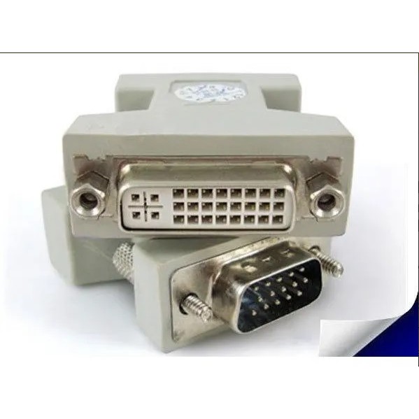 PLUG ADAPTADOR DVI 24+5 PINOS FÊMEA PARA VGA 15 PINOS MACHO
